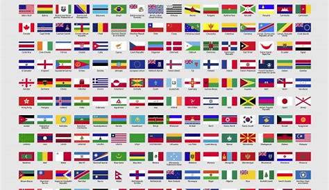 flags of the world with names printable pdf