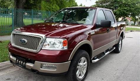 2004 Ford F150 Lariat SuperCrew 4x4 in Dark Toreador Red Metallic