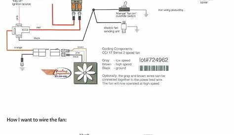computer cooling fan wiring diagram