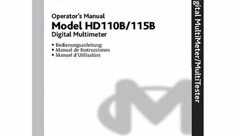 WAVETEK HD-110B-115B METERMAN ROBUST RMS MMS 2000 OP SM Service Manual