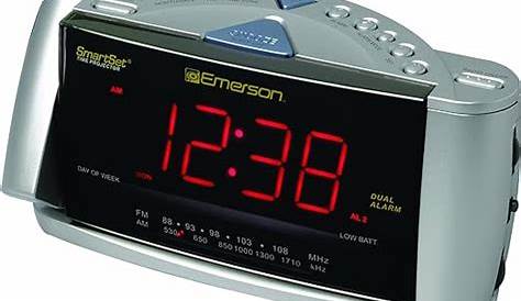 Emerson CKS3528 SmartSet Projection Clock Radio with Dual Alarms