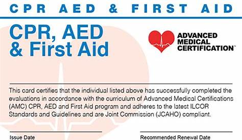 CPR, AED & First Aid Certification & Renewal - 100% Online
