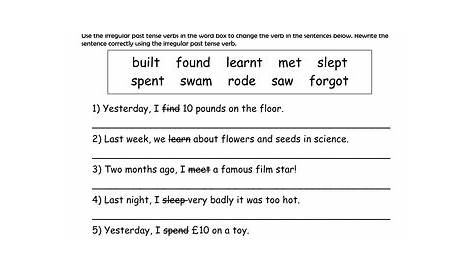 Irregular Past Tense Verbs by barang - Teaching Resources - Tes