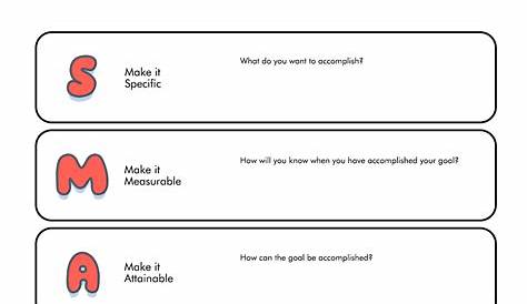 High School Student Goal Setting Worksheet