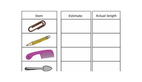 measuring length worksheet 2nd grade