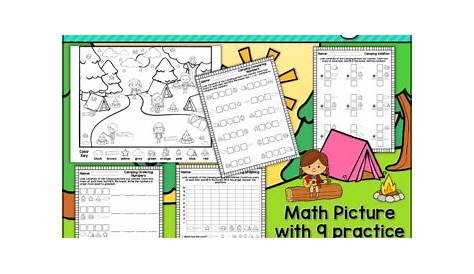 Camping Themed Math Picture Pages by Mrs Magee | TpT