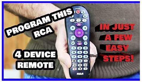 Programming / Setup This RCA 4 Device Universal Remote in.... - YouTube
