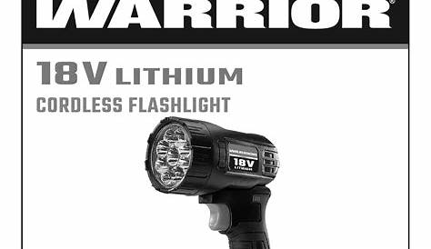 warrior 64256 18v lithium battery owner's manual