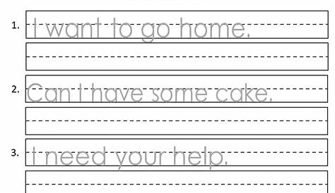 sentence writing worksheets for kindergarten