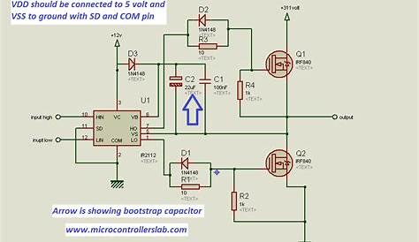 ir2104 mosfet driver circuit