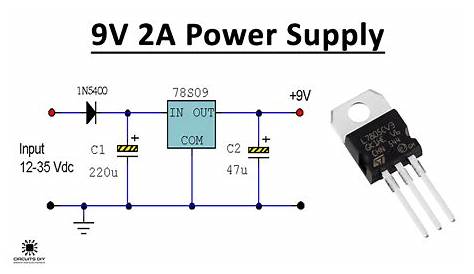 9V Power Supply Using LM7809 Voltage Regulator IC