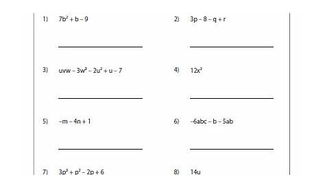 Grade 8 Multiplication Of Polynomials Worksheet - Askworksheet