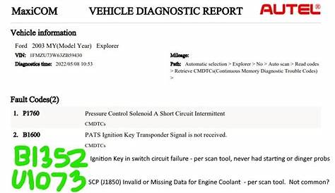 2004 ford explorer check engine light codes