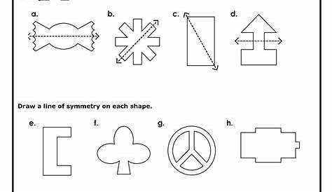 line of symmetry worksheet for grade 2