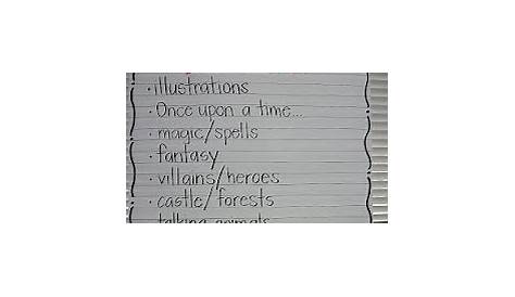 fairy tales anchor chart