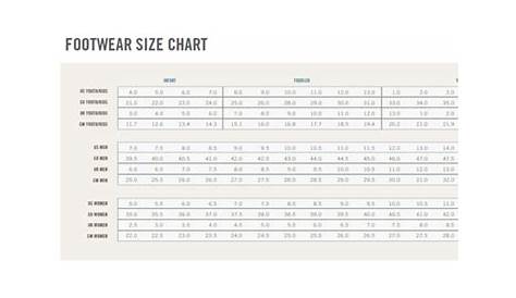 keen shoe size chart