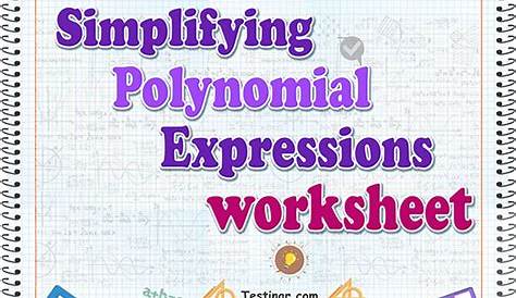 Simplifying Polynomial Expressions worksheets