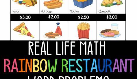 Real Life Math: Rainbow Restaurant | Real life math, Math fact
