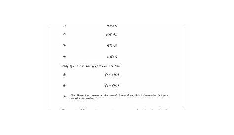 Mathworksheetsland Composition Of Functions Answers - Sara Battle's