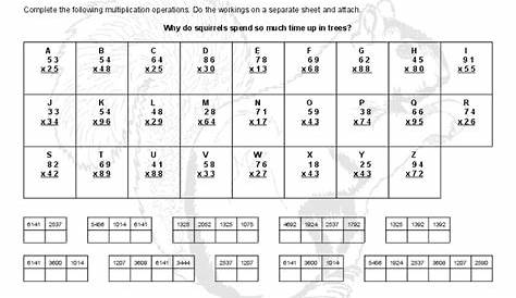 multiplication riddles worksheet