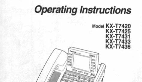 Download free pdf for Panasonic KX-T7433 Telephone manual