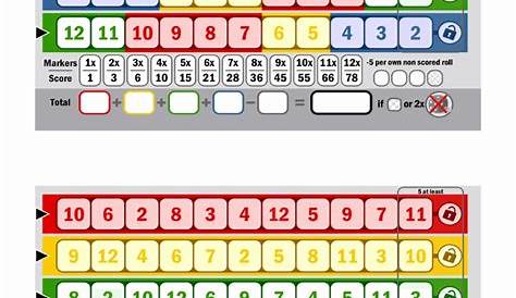 printable qwixx score sheets