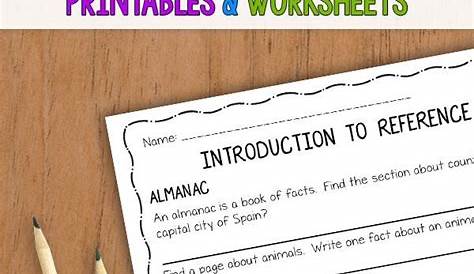 Reference Materials Worksheets / 1st Grade Fantabulous A Fantabulous S