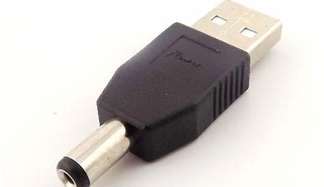 1Pcs USB 2.0 Type A Male To 5.5mm x 2.1mm Plug 5V DC Power Supply