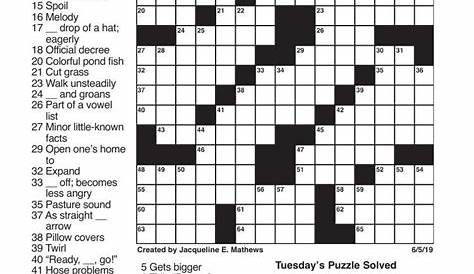 the daily commuter crossword puzzle printable