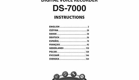 OLYMPUS DS-7000 INSTRUCTIONS MANUAL Pdf Download | ManualsLib