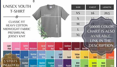 gildan 50/50 sweatshirt size chart