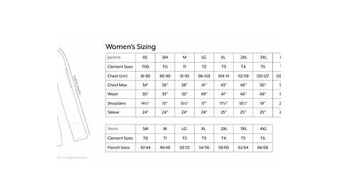 womens coat size chart