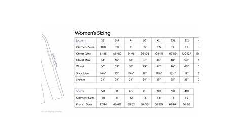 women's coat size chart