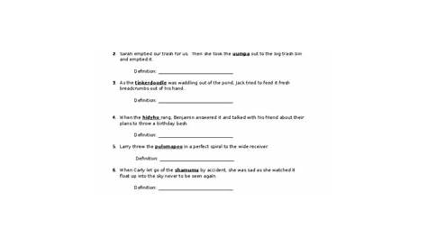 Worksheet On Context Clues
