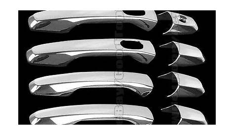For 2011-2015 2016 Ford EXPLORER 4 Chrome Door Handle Covers W/ Smart