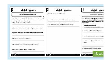 hyphens dashes and parentheses worksheet