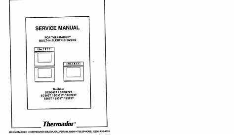 THERMADOR SCD302T SERVICE MANUAL Pdf Download | ManualsLib