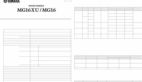 Yamaha MG16XU/MG16 Technical Specifications Mg16xu En Ts E0