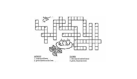 spring crossword printable