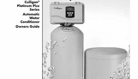 culligan water softener owners manual