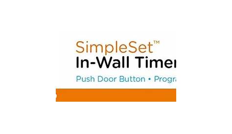 my touch smart in-wall timer manual