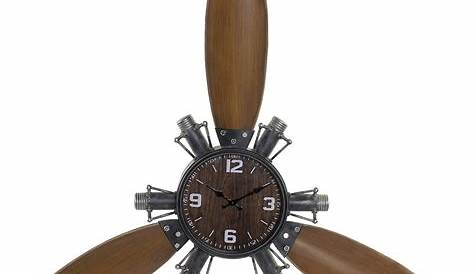 AIRPLANE PROPELLER VINTAGE WALL CLOCK 121X7X106CM - Groovy The Store