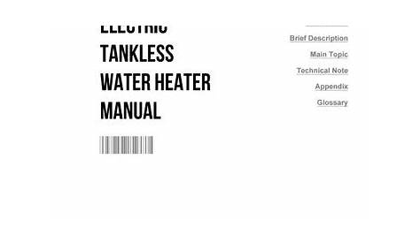rheem tankless water heater troubleshooting manual