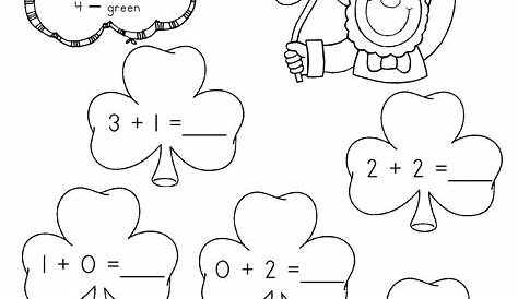 saint patricks kindergarten patterns worksheet