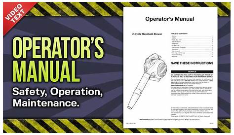 Operator's Manual: Bolens BL125 2-Cycle Handheld Leaf Blower (769-14214
