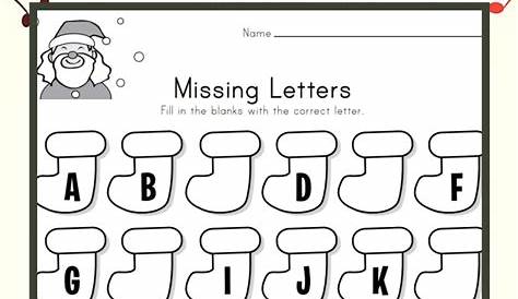 missing letters alphabet worksheet
