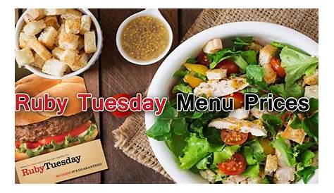 Ruby Tuesday Menu Prices - Burgers, Sides, Salads & other Specials