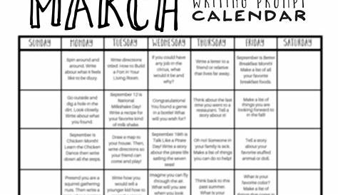 march writing prompts 2nd grade