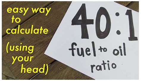 fuel oil ratio chart