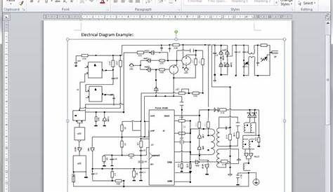 how to make a schematic diagram in word